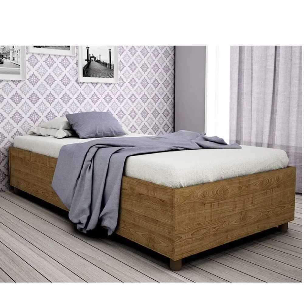 Cama Box Mônaco Solteiro Tcil Imbuia Rustic - 4