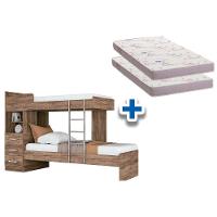 Colchão Physical Ortobom (2Un) + Beliche Plus Atacama - 1