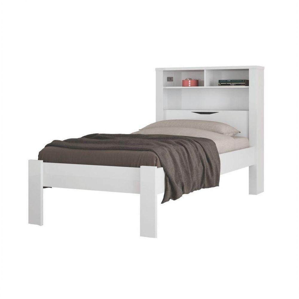 Cama Solteiro Invicta Com Baú Branco - Santos Andirá - 3