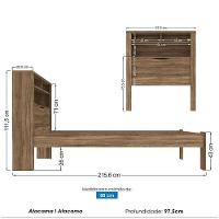 Cama Solteiro Invicta Com Baú Branco - Santos Andirá - 2
