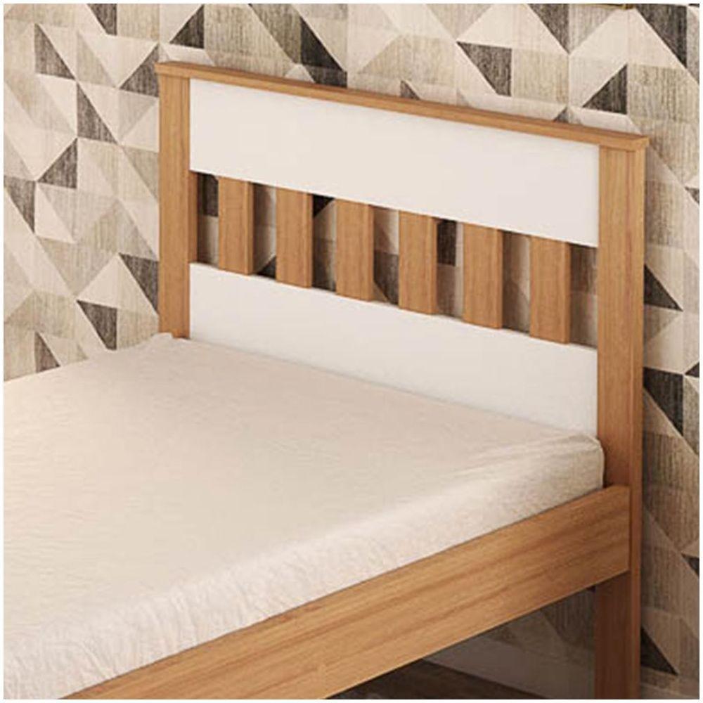 Cama De Solteiro Madeira Cm8006 Amêndoa/branco - 4