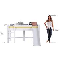 Cama Elevada Com Escorregador B1001 Branco - 2