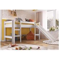 Cama Elevada Com Escorregador B1001 Branco - 4