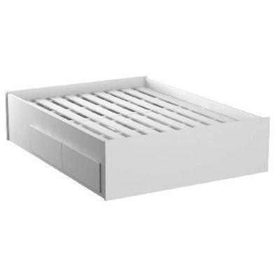 Cama De Casal Queen 167Cm 4 Gavetas Dreams F04 Branco
