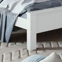 Cama De Casal Madeira Em Mdp E Branco Athenas Branco - 3