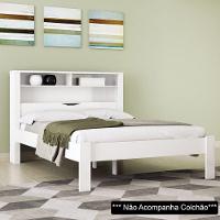Cama Casal Baú Com Nicho Invicta Branco - Santos Andirá - 4