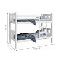 Beliche Gael Solteiro Branco Com Colchões