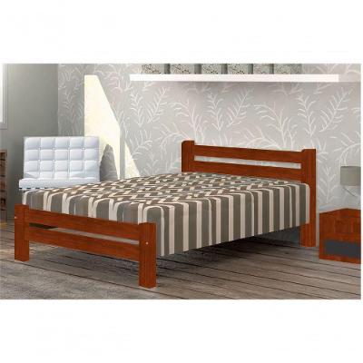 Cama Queen Size Piazza De Madeira Maciça Angelim Pedra/tauari - Cor Mel