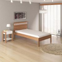 Cama De Solteiro Mdp Cm8010 Amendoa branco