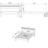 Cama De Casal Mdp Cm8009 Amendoa branco - 5