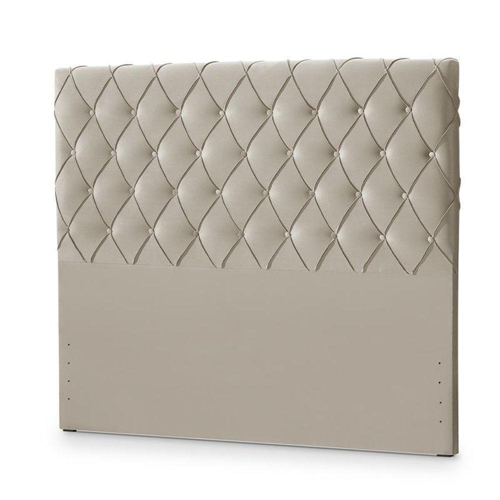 Cabeceira Estofada Miami Para Camas Casal 140 Cm Areia Areia - 3