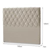 Cabeceira Estofada Miami Para Camas Casal 140 Cm Areia Areia - 2