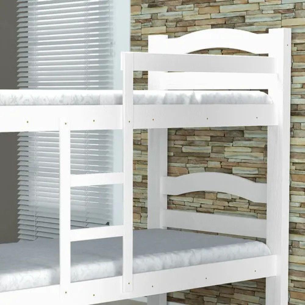 Cama Beliche Robusta 088 Madeira Maciça C/Escada Brilho - 4