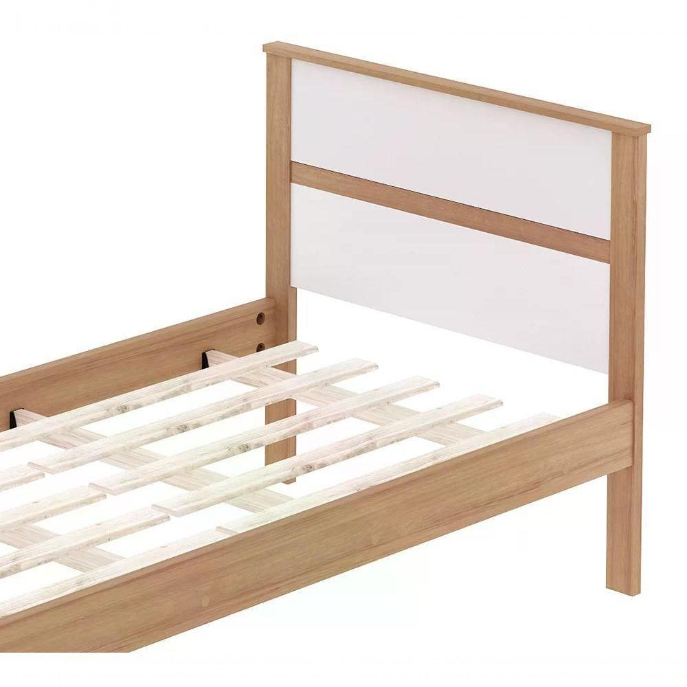 Cama Solteiro Cm8004 Amendoa Branco Amendoa Branco - 5