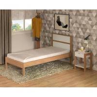 Cama Solteiro Cm8004 Amendoa Branco Amendoa Branco - 2