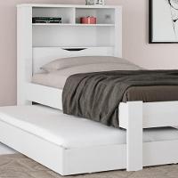 Bicama Solteiro Baú Com Nicho E Cama Auxiliar Invicta Branco - 3