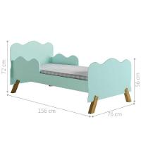 Cama Infantil Nuvenzinha Verde Com Colchão - 3