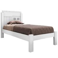Cama Solteiro Letícia Branco Com Colchão - 2