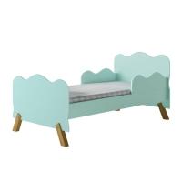 Cama Infantil Nuvem Verde Com Proteção Lateral E Colchão - 1
