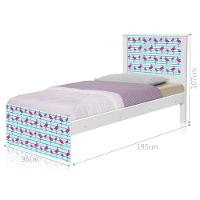 Cama Juvenil Barcelona Flamingos Com Colchão