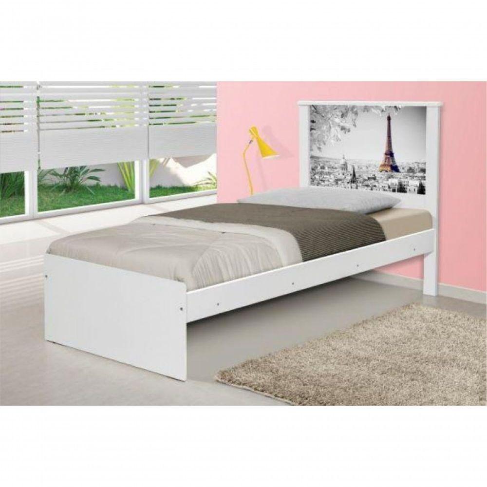 Cama Solteiro Cidade Paris Com Colchão - 1