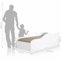 Cama Carro Infantil Branco Com Colchão - 3