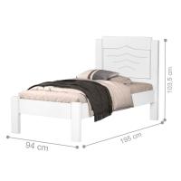 Cama Solteiro Jade Branco - 2