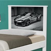 Cama Solteiro Carro Sport Chumbo Com Colchão - 3