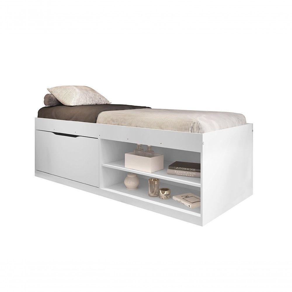 Cama Com Sapateira Solteiro 0,88 Branco - 3