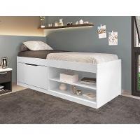 Cama Com Sapateira Solteiro 0,88 Branco - 1