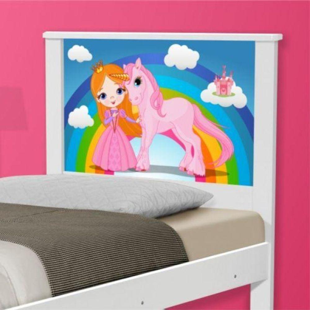 Cama Juvenil Barcelona Princesa E Unicórnio Com Colchão - 2