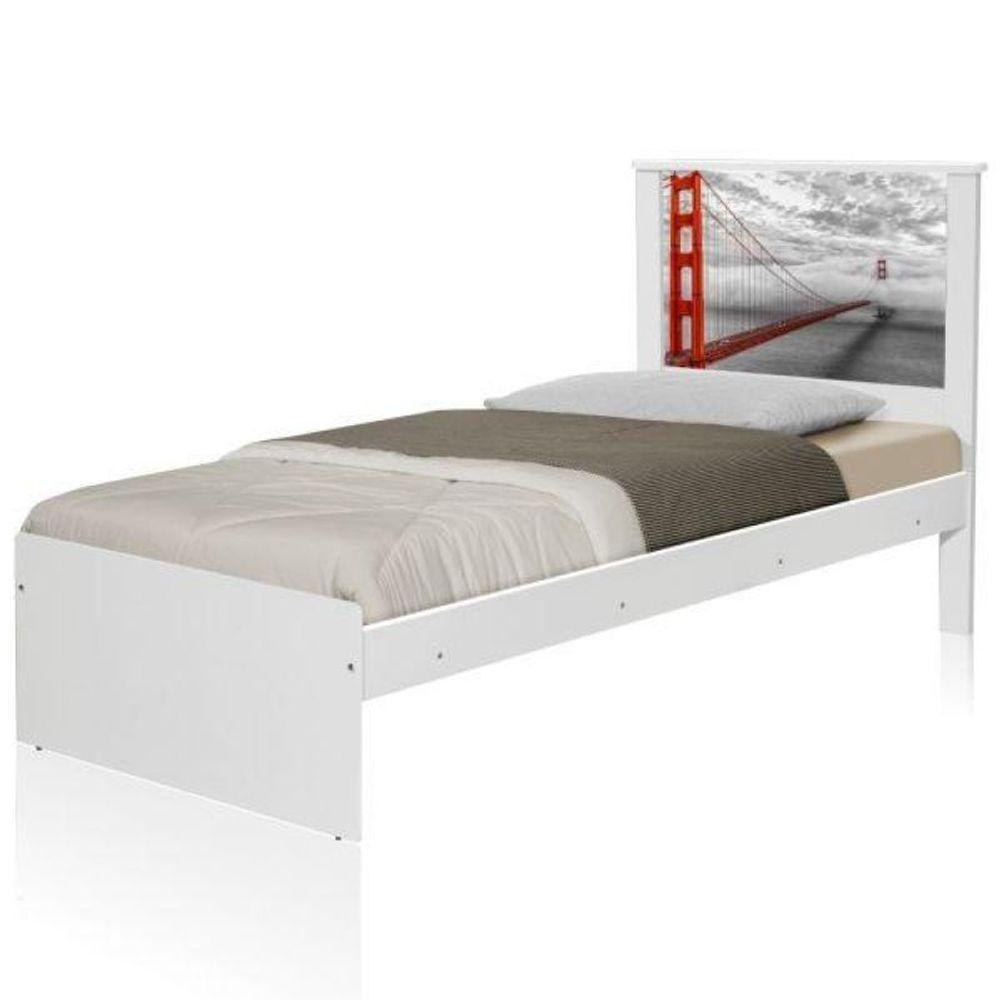 Cama Solteiro Cidade San Francisco Com Colchão - 3