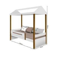 Cama Solteiro Branco Mel Com Colchão - 2