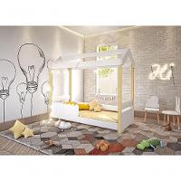 Cama Solteiro Jhulia Branco Com Led - 1