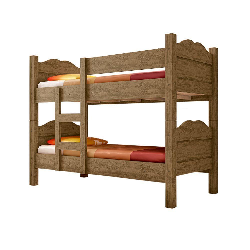 Beliche Multifuncional Que Vira 2 Camas Madrid Com Grades De Proteção - Canela - Cor: Marrom - 3