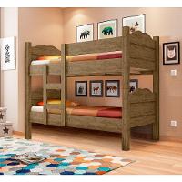 Beliche Multifuncional Que Vira 2 Camas Madrid Com Grades De Proteção - Canela - Cor: Marrom - 1