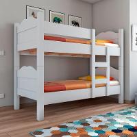 Beliche Multifuncional Que Vira 2 Camas Madrid Com Grades De Proteção Branco - Cor: Branco - 1