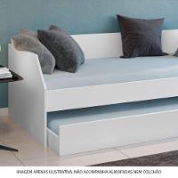 Bicama Solteiro Duo Com Cama Auxiliar Em Mdf Premium Branco - Cor: Branco - 4