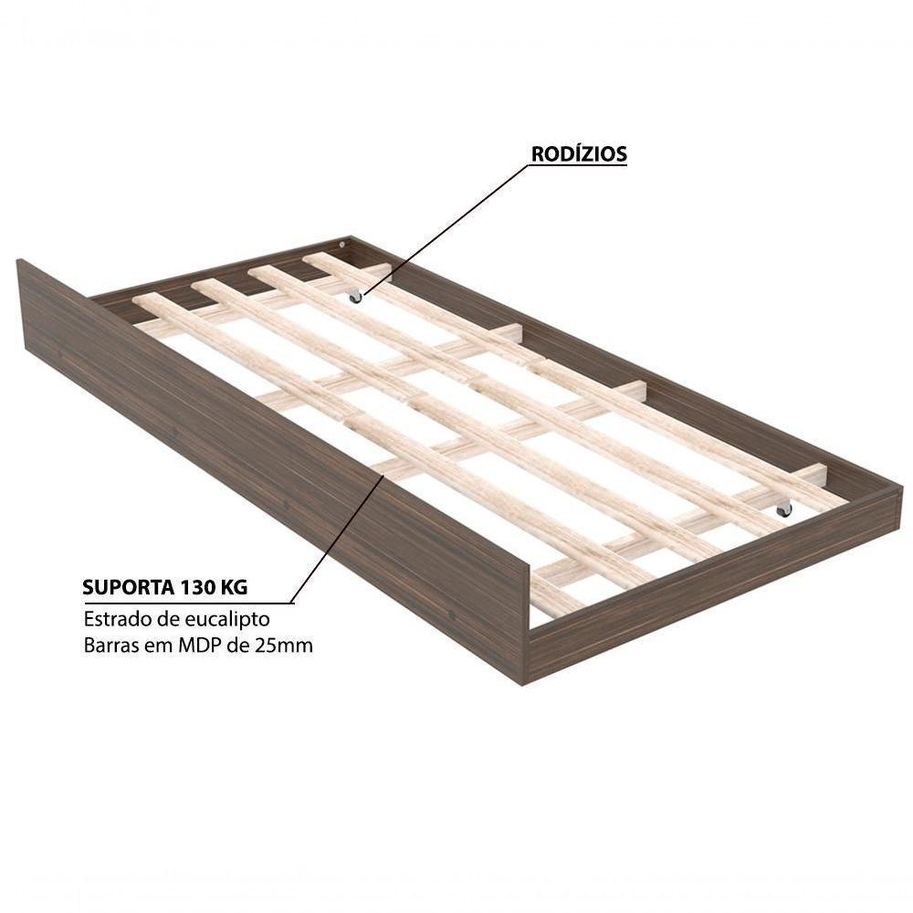 Cama Solteiro Com Auxiliarcm8010cm8008 Qt9 Nogal Branco - 4