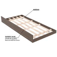 Cama Solteiro Com Auxiliarcm8010cm8008 Qt9 Nogal Branco