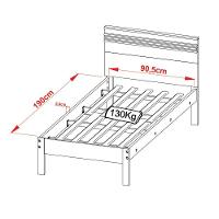 Cama Solteiro Com Auxiliarcm8010cm8008 Qt9 Nogal Branco - 7