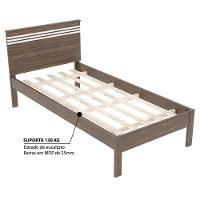 Cama Solteiro Com Auxiliarcm8010cm8008 Qt9 Nogal Branco - 8