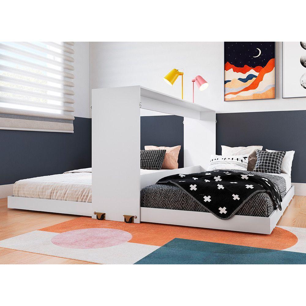 Cama Dupla Articulável Horizontal Solteiro 90 Phoenix Branco - 4