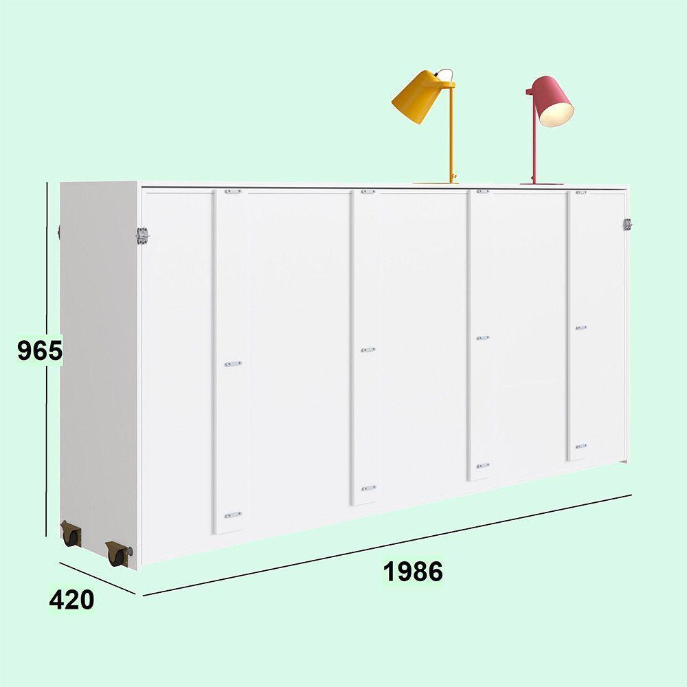 Cama Dupla Articulável Horizontal Solteiro 90 Phoenix Branco - 6