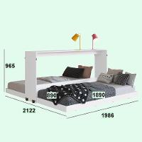 Cama Dupla Articulável Horizontal Solteiro 90 Phoenix Branco - 2