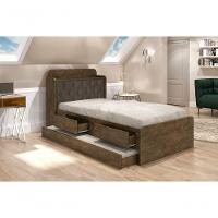 Cama Solteiro 0,88cm Com Auxiliar Dois Colchões - 1