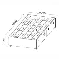 Base Cama Box Solteiro Imperatriz Com Pés Branco Viero - 3