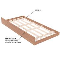 Cama Solteiro C/ Auxiliar Qt9 Amendoa Branco Amendoa Branco