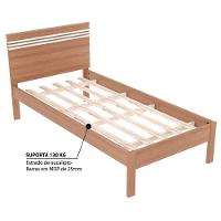 Cama Solteiro C/ Auxiliar Qt9 Amendoa Branco Amendoa Branco - 8