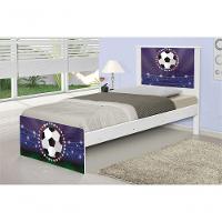 Cama Solteiro Adesivada Copa Futebol Estádio - 1